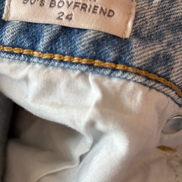 PacSun Stretch 90s Boyfriend Denim Jeans Sz 24 High Waist Straight Light Blue - Picture 7 of 9